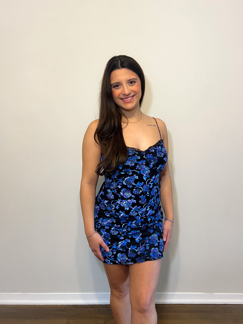 Make Me Blue Mini Dress