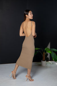 MIKA RIBBED MIDI DRESS