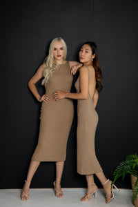 MIKA RIBBED MIDI DRESS