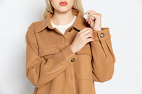 WOOL BUTTON UP TRENCH