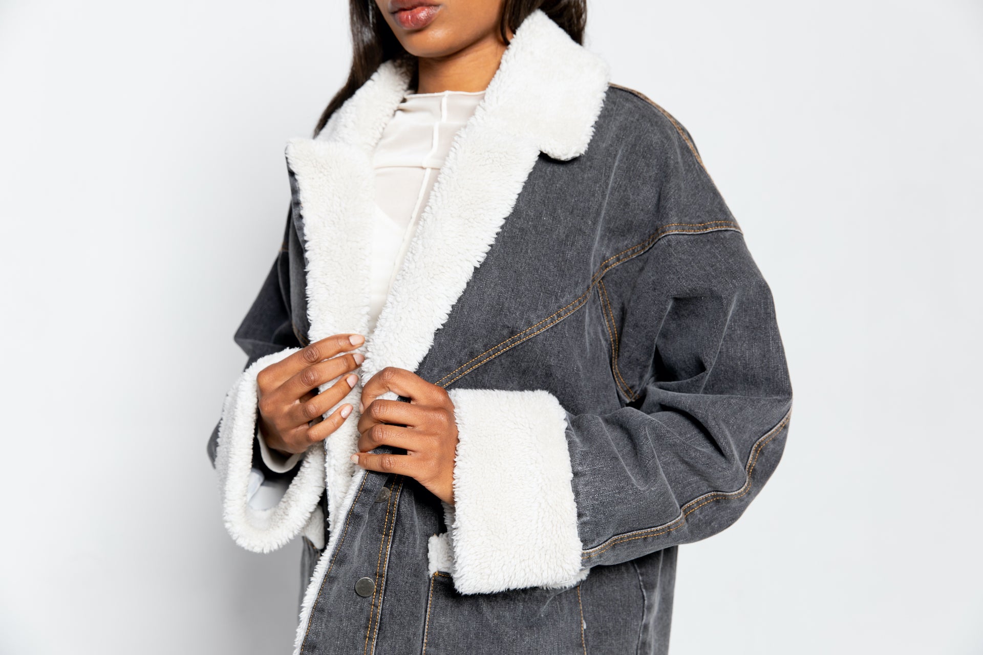 SHEARLING DENIM JACKET – WATERMOON