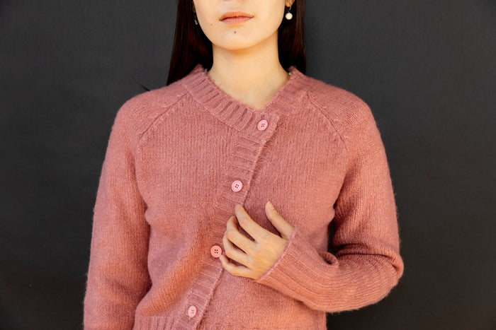 cardigan cropped pink womens long sleeve